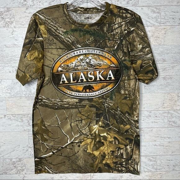 RealTree ACE Men’s Peak Performance Alaska Camouflage T-Shirt Size Small - Picture 1 of 9